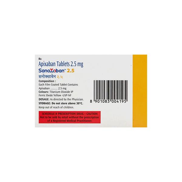 SANOXABAN 2.5 Tablet 10's - Blood Clot-Ant