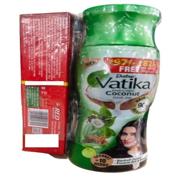 Netmeds | Dabur Vatika Enriched Coconut Hair Oil 150 ml (Free Dabur Red Toothpaste 37 g)