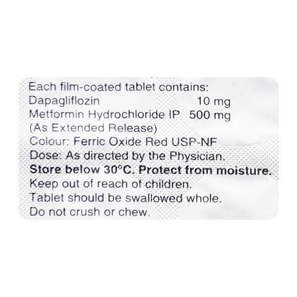 DAPARYL M 10/500 Tablet 10's - Diabetes-Ant