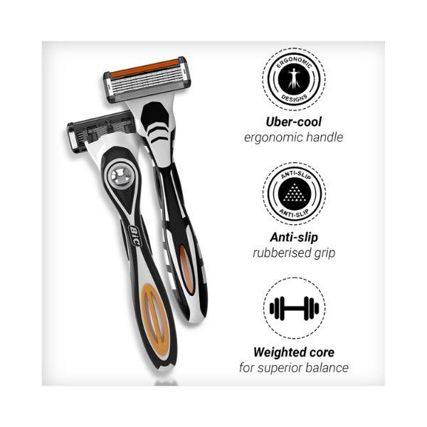 Zlade Hyperglide5 Pro Shaving System For Men - 1 Razor Handle + 4 Cartridges 1s - Razors & Cartridges