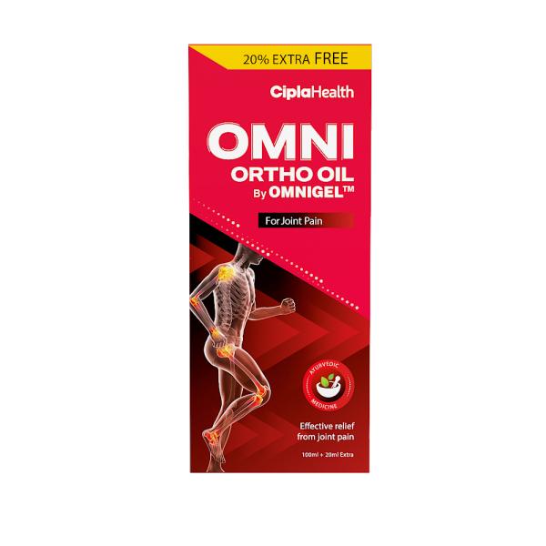 Netmeds | Omni Ortho Oil For Joint Pain (100ml + 20ml Free) 120 ml