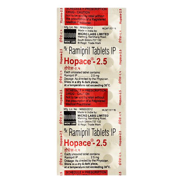 Hopace 2.5mg Tablet 10'S - Hypertension-ACE