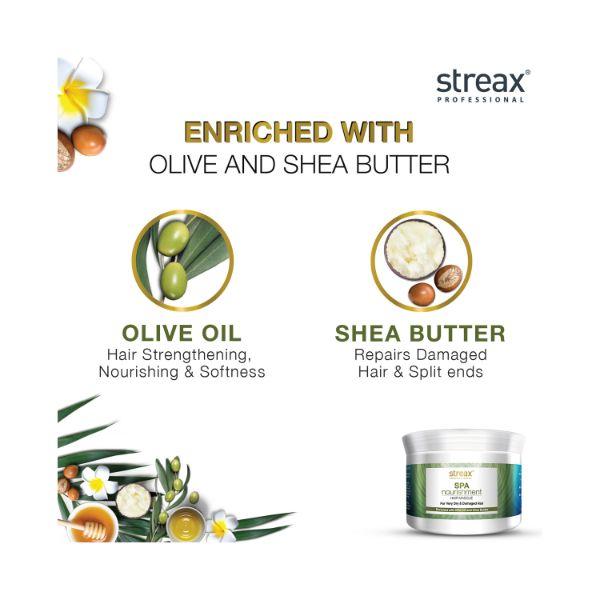 Streax Professionalhair Spa With Olive Oil 500 gm - Hair Masks & Packs