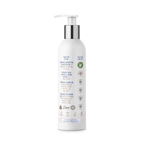 The Moms Co. Natural Baby Lotion with Organic Shea Butter Cocoa Butter, Organic Rice Bran, Apricot and Jojoba Oils 200ml - Creams, Lotions & Oils