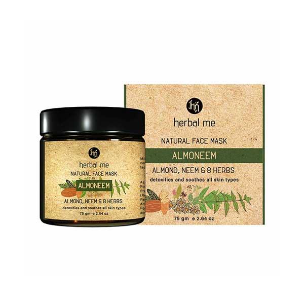 HM Herbal Me Almoneem Natural face Mask Detoxifies and soothes 75gm - Masks & Peels