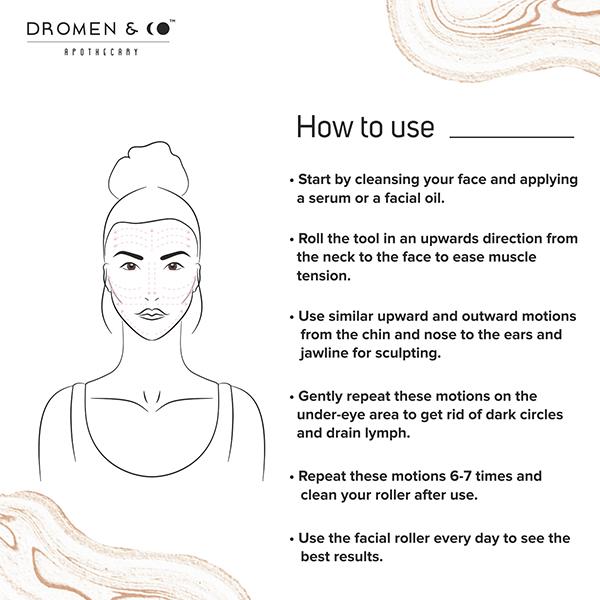 Dromen & Co Mini Rose Quartz Roller 100 gm - Massagers
