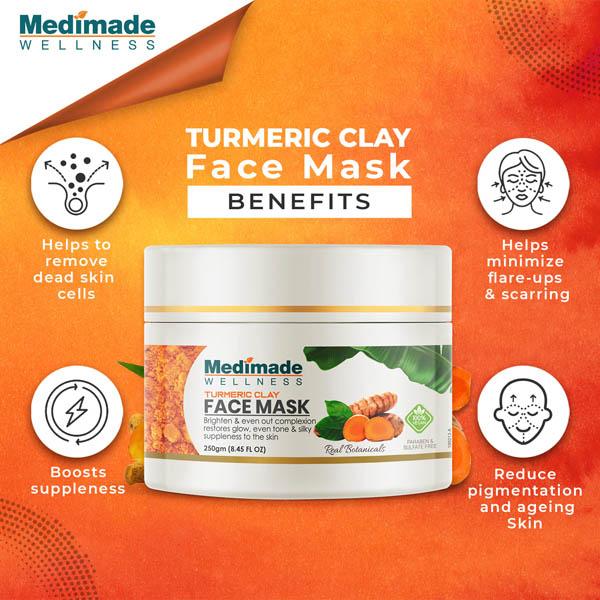 Medimade Turmeric Clay Face Mask (Pack of 2) 1's - Masks & Peels