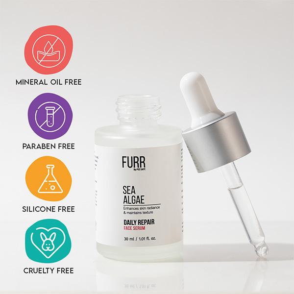 FURR By Pee Safe Sea Algae Face Serum For Daily Repair Enhances Skin Radiance & Maintains Texture 30 ml - Face Gels