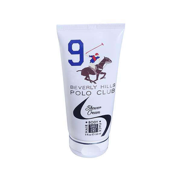 Netmeds | Beverly Hills Polo Club Sports No.9 Shower Cream 3In1 Hair Face Body for Mens Tube 150 ml