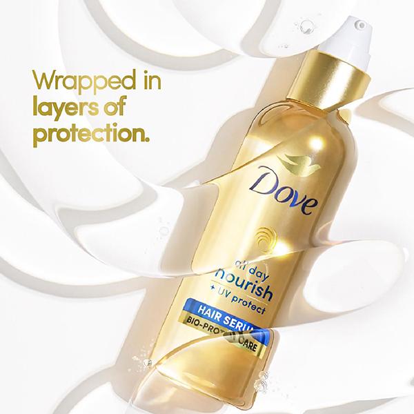 Dove All Day Nourish + UV Protect Hair Serum for All Hair Types With Bio Protein Care 100 ml - Hair Serums