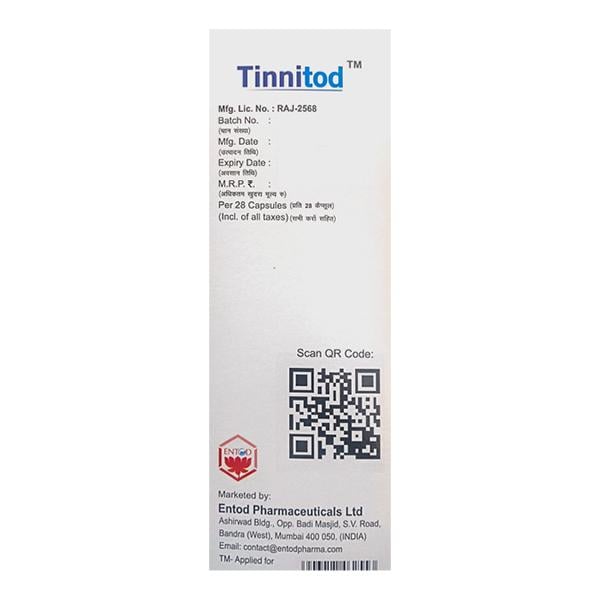 TINNITOD Capsule 28's - Muscle Cramps/Spasticity-Ant