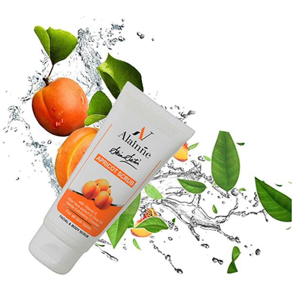 Alainne Skin Satin Apricot Face and Body Scrub 60 gm - Scrubs & Exfoliants