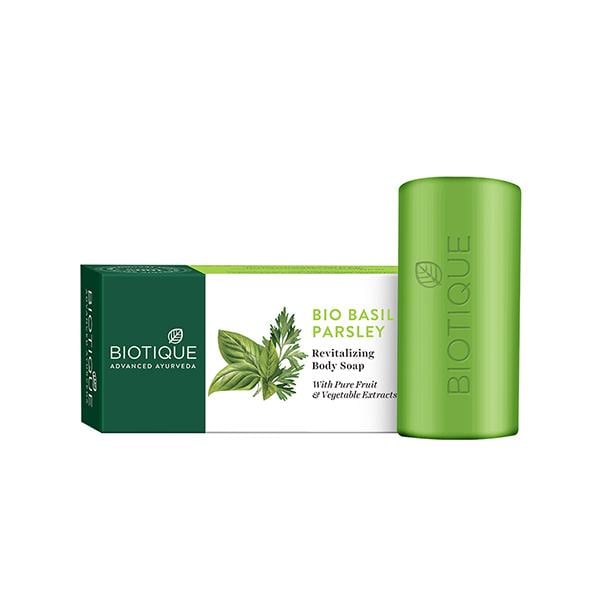 Netmeds | Biotique Basil and Parsley Revitalizing Body Soap 150 gm