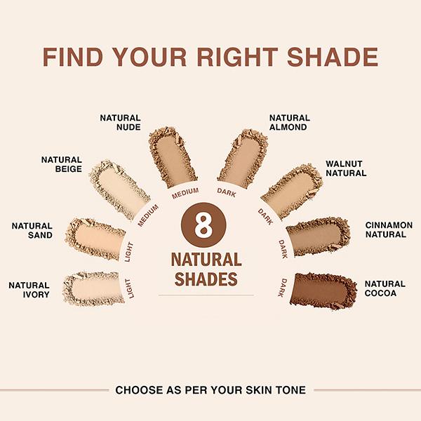 Lakme 9to5 Unreal Dual Cover Pressed Powder, 2 In 1 Compact + Foundation, 39 Cocoa, 9 gm - Compact Powder