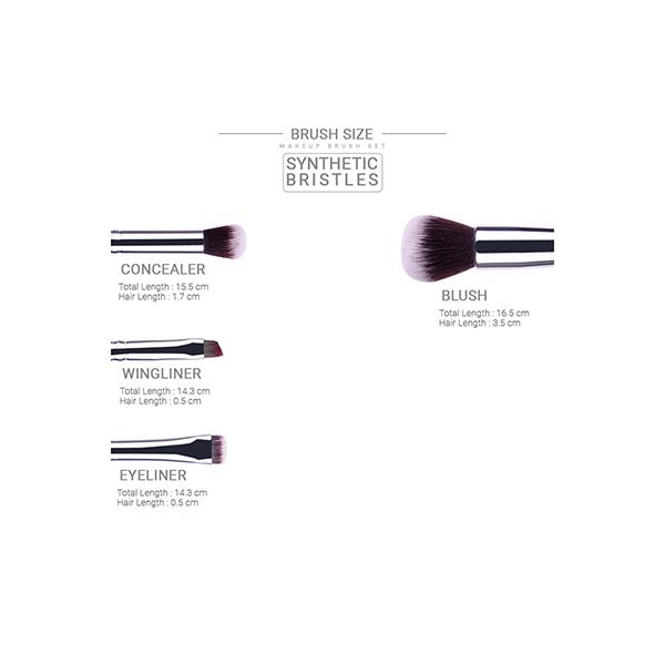 Allure (Set of 15) Silver Goat hair Brushes -SGK-15 1's - Face Brush