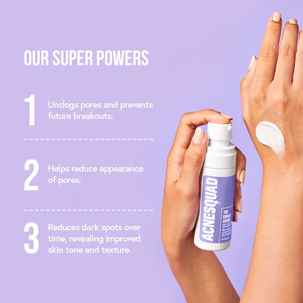 Acne Squad Knight Creme with 0.3% Pro-Retinol + Hyaluronic Acid 50 gm - Night Cream
