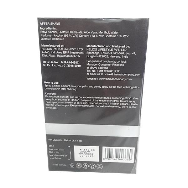 The Man Company After Shave Spray - Aloe Vera & Menthol 100 ml - Aftershave Lotion