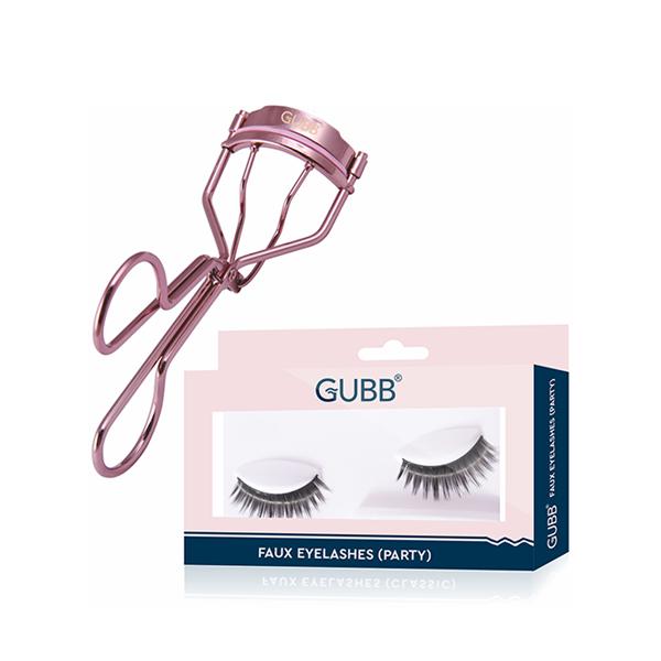 Netmeds | Gubb Eyelash Curler Rose Gold Color + Gubb Eyelash Set Party Style 1's