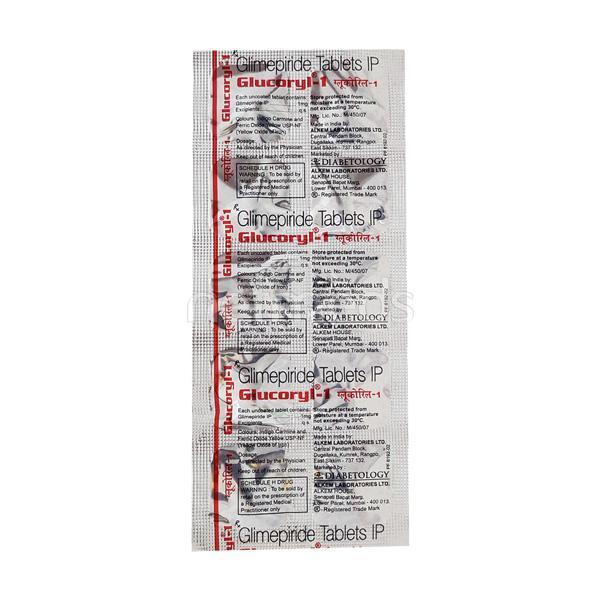 Glucoryl 1mg Tablet 10'S - Diabetes-Ant