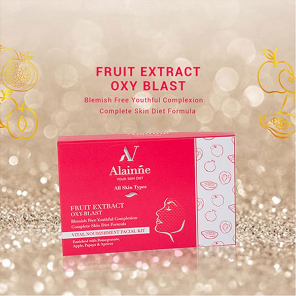 Alainne Fruit Extract Oxy Blast Facial Kit 40G Each 4's - Facial Kits