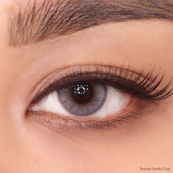 O-Lens Russian Smoky 1Day Coloured Contact Lenses - Grey (0.00) 1's - Eyecare Lenses