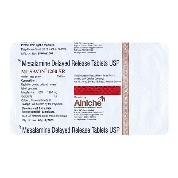 Netmeds | MESAVIN SR 1200mg Tablet 10's