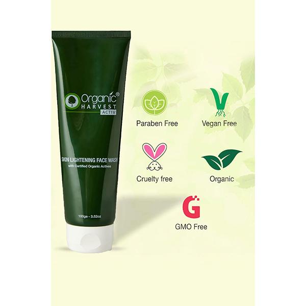 Organic Harvest Activ Skin Lightening Face Wash 100 gm - Face Wash & Cleansers