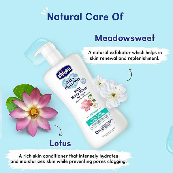 Chicco Baby Moments Mild Bodywash Refresh 200 ml - Baby Body Wash
