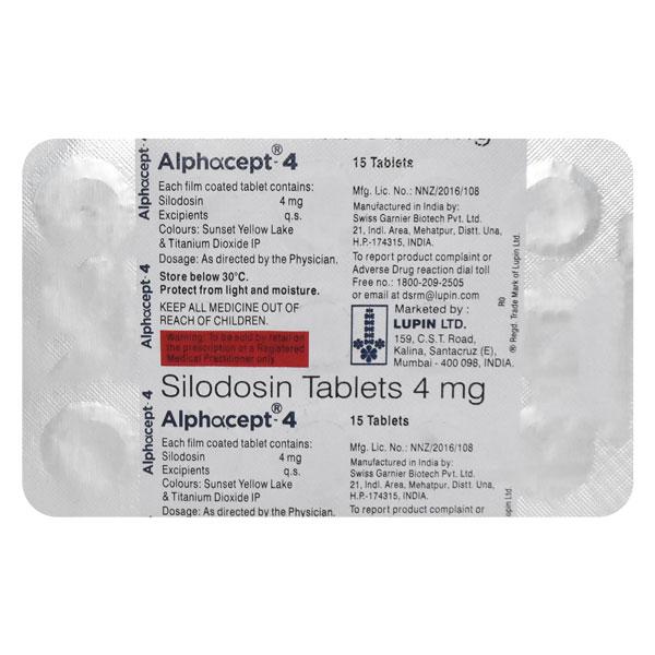 ALPHACEPT 4 Tablet 15's - Bladder And Prostate Disorders-Dru