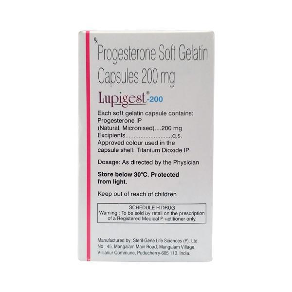 Lupigest 200mg Capsule 10'S - Hormonal Therapy-Oes