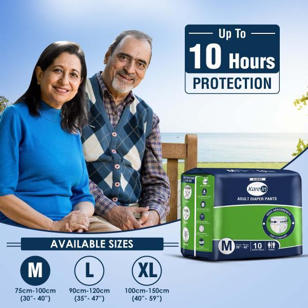 Kare In Adult Diapers (M) 10's - Adult Diapers & Pads