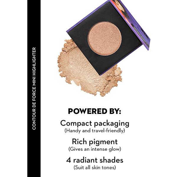 Sugar Cosmetics Contour De force Mini Blush - 02 Pink Pinnacle + Contour De force Mini Highlighter - 02 Gold Glory 1's - Highlighters & Illuminators