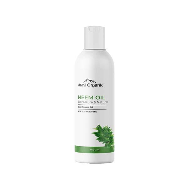 Netmeds | Aravi Organic 100% Pure and Natural Cold Pressed Neem Carrier Hair Oil 200 ml