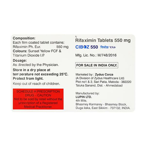 Ciboz 550mg Tablet 10'S - Bacterial Infections-OAB