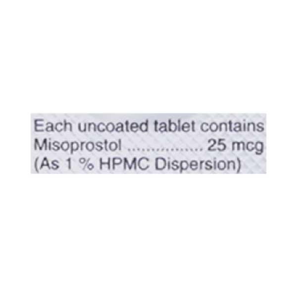Misoprost 25Mcg Tablet 4'S - Ulcer/Reflux/Flatulence-Aaa