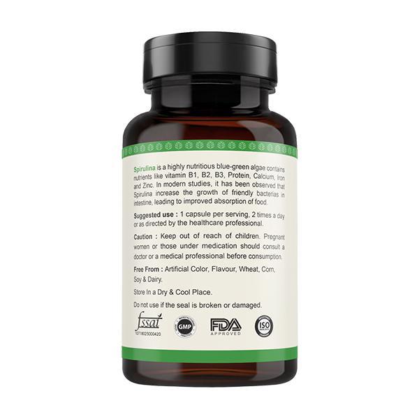 Vitawin Spirulina Vegetarian Capsule 60's - Herbal Dietary Supplement