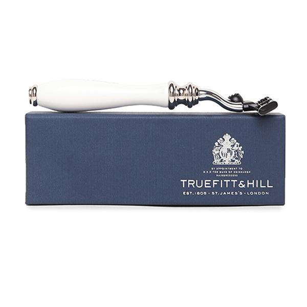 Netmeds | Truefitt and Hill Faux Porcelain Mach 3 Shaving Razor Chrome Wellington Luxury Essential Grooming Collection for Men 1's