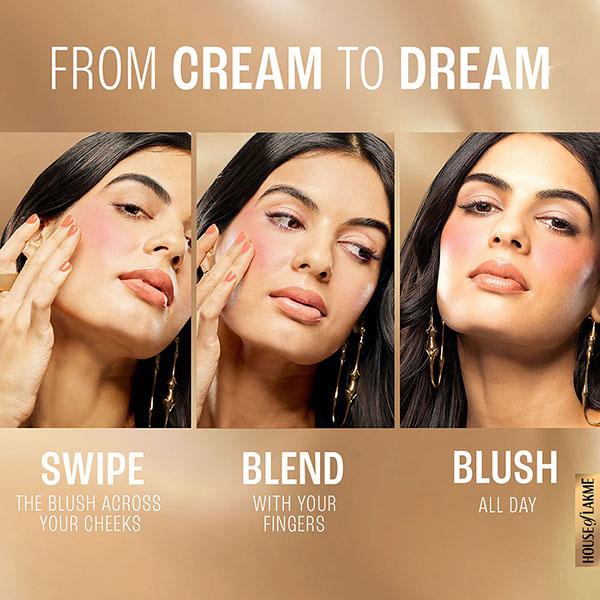Lakme 9 to 5 Powerplay Velvet Creme Blush - Soft Coral 9 gm - Blushes