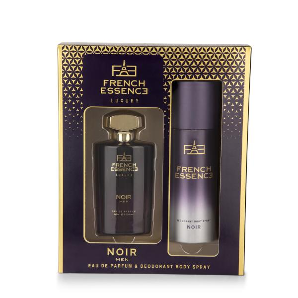 Netmeds | French Essence Noir Gift Set - Deodorant Body Spray 150 ml + Perfume 60 ml 1's
