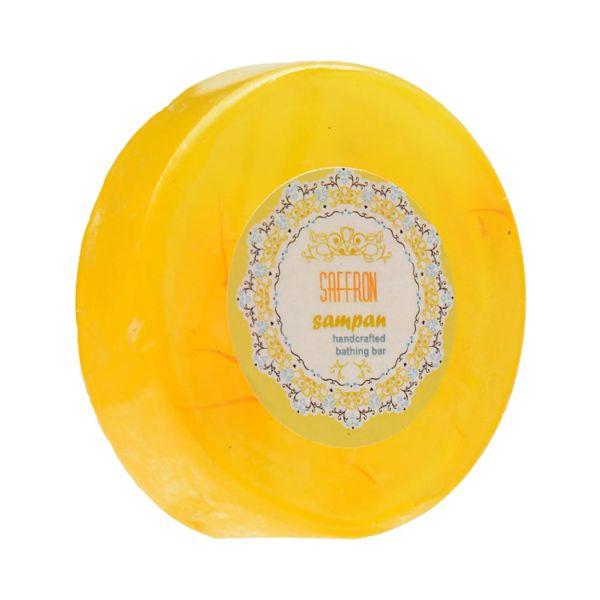 Sampan Handcrafted Glycerine Bathing bar Saffron 150 gm - Soaps