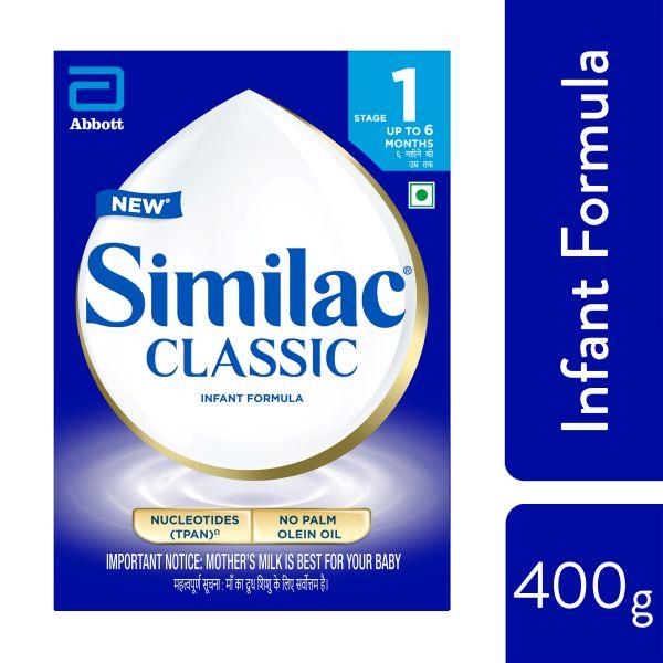 Similac Classic Infant Formula stage 1 Powder (Up to 6 months) Refill Pack 400 g - Baby And Infant Supplements