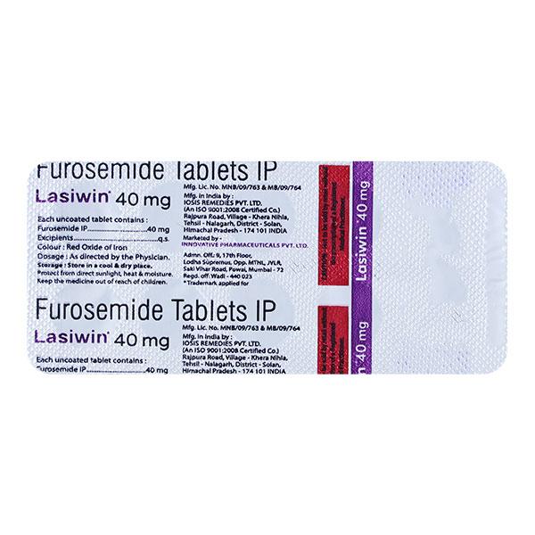 LASIWIN 40mg Tablet 10's - Hypertension-Diu