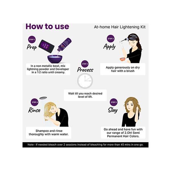 2.Oh! Semi Permanent Hair Color + Lightning Kit - Toffee Combo 1's - Hair Creams