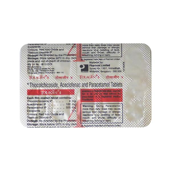 Tolagin 4mg Tablet 10'S - Muscle Spasm-Mus
