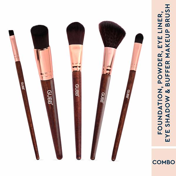 Netmeds | Gubb Buffer, Foundation, Powder, Eyeliner & Shadow Brush 1's
