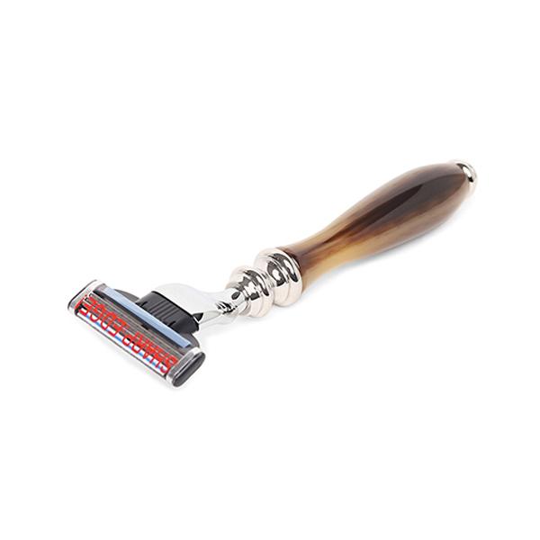 Truefitt and Hill Faux Horn Mach 3 Shaving Razor Chrome Wellington Essential Grooming Collection For Men 1's - Razors & Cartridges
