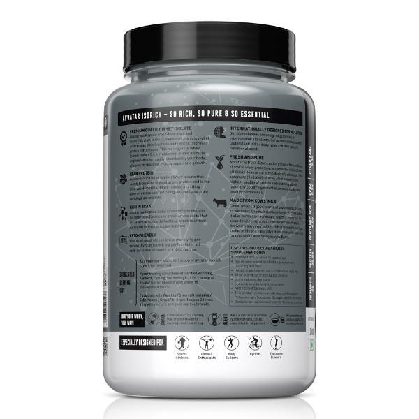 Avvatar Isorich - Belgian Chocolate Flavour (Jar) 1 kg - Whey Proteins