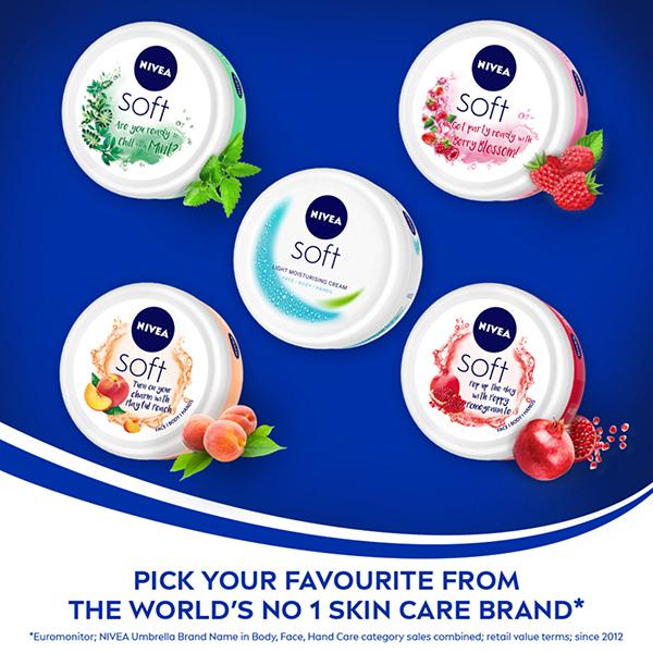 Nivea Soft Moisturising Cream Playfull Peach 200 ml - Lotions & Creams