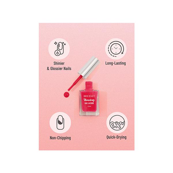 Swiss Beauty Stunning Nail Lacquer Shade - Purple Princess 10 gm - Nail Polish