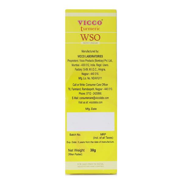 Vicco Turmeric Wso Skin Cream 30 gm - Face Creams